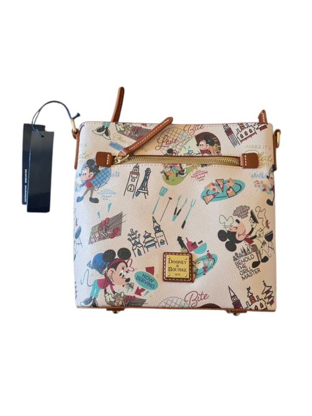 Disney Dooney & Bourke EPCOT Food Wine 2022 Crossbody Bag Mickey Minnie NWT - Picture 14 of 16